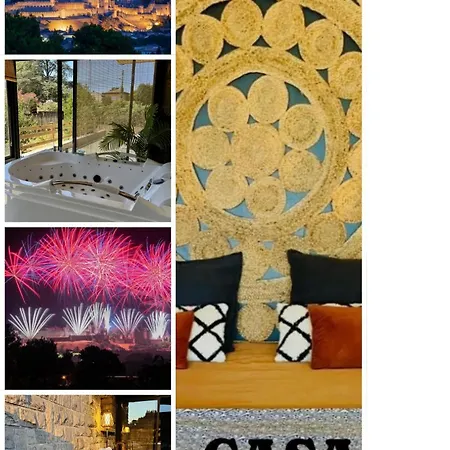 Casa Alma, Vue Cite, Jacuzzi Balneo, Clim, Jardin, Parking Gratuit Carcassonne